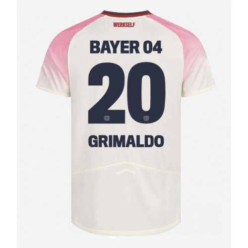 Moški Nogometni dresi Bayer Leverkusen Alejandro Grimaldo #20 Gostujoči 2025-26 Kratek Rokav